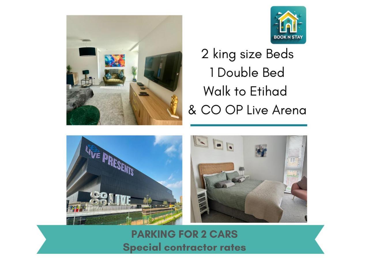 Ao & Etihad Stadium 6 Guest Stay- 3 Bedroom Central House With Parking & Wi Fi Manchester Exterior photo